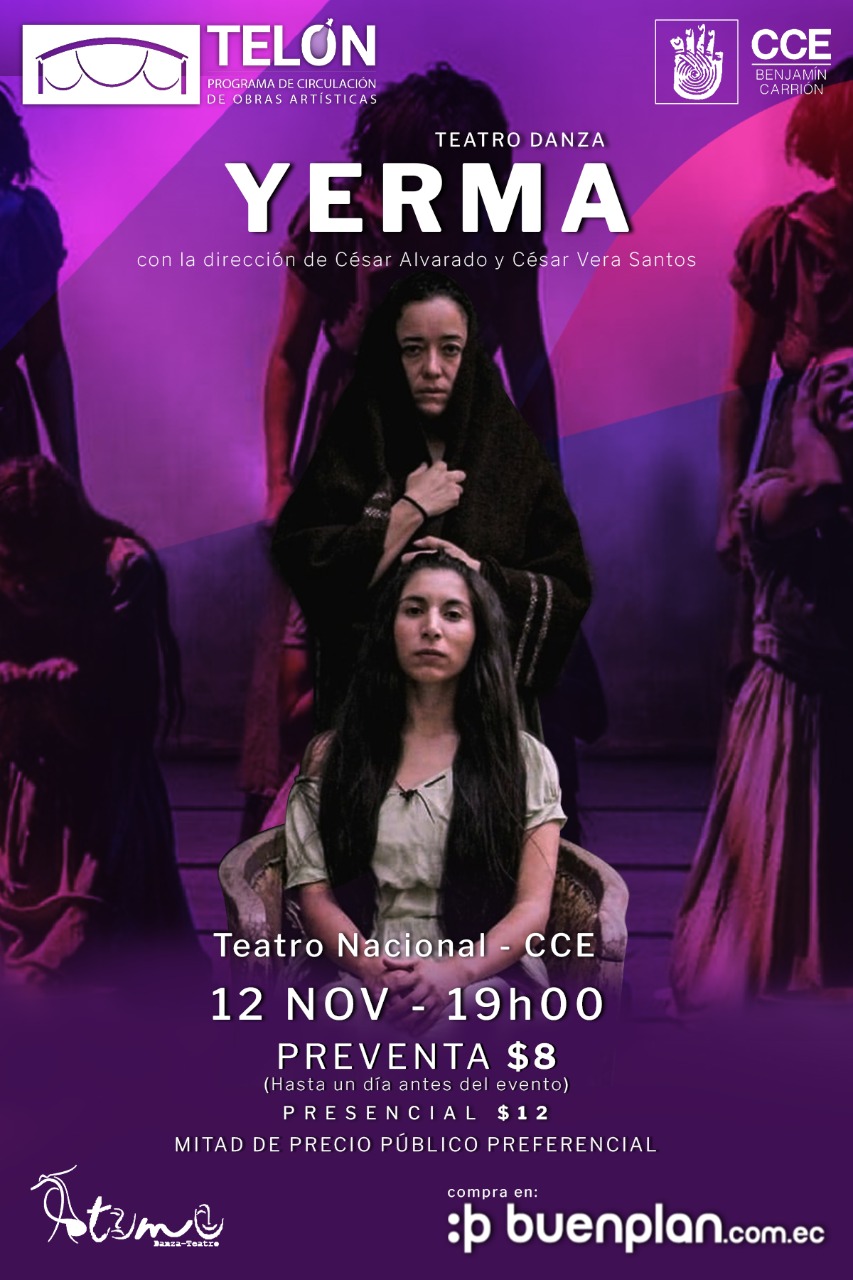 LA OBRA DE TEATRO Y DANZA “YERMA” EN LA CARTELERA TELÓN 2021.